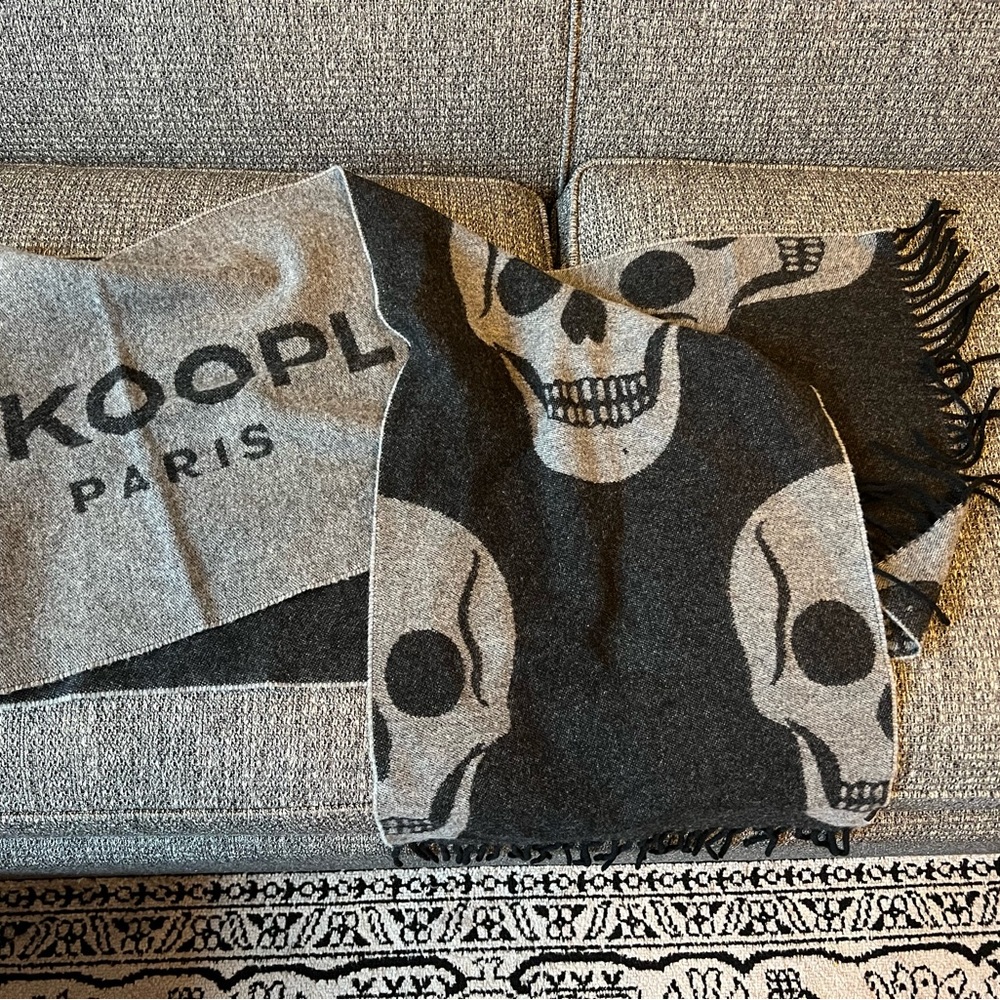 Kooples Skullhead Logo Scarf